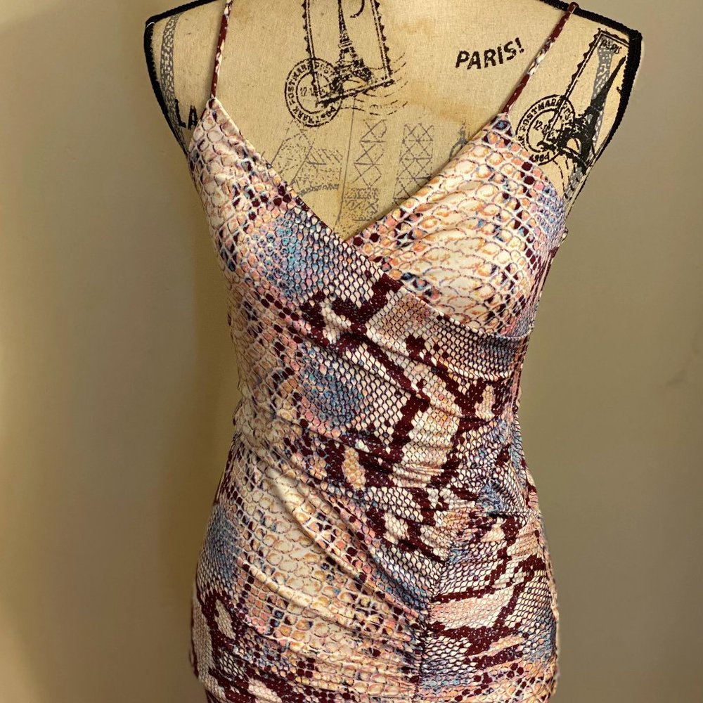 Snake Print Mini Dress
